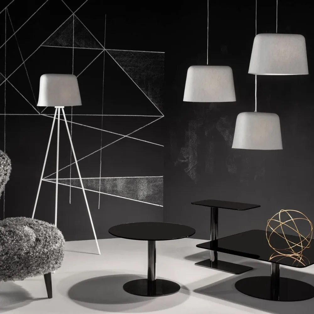 Flash coffee table 80x80 cm, Black mirror glass-black stand Tom Dixon