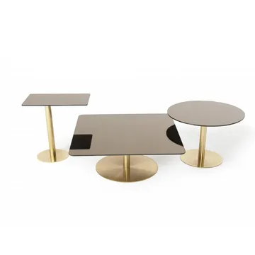 Flash side table 30x50 cm - Black mirror glass-black stand - Tom Dixon