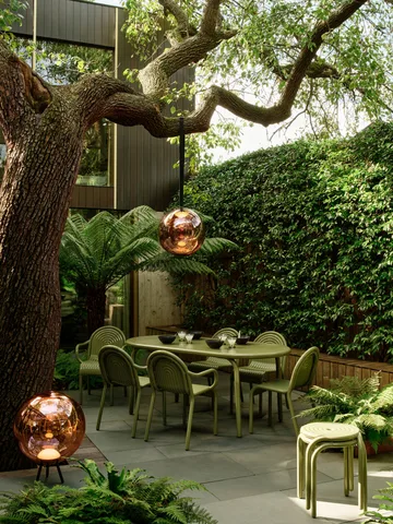 Groove Obround dining table - Moss, 86x186 cm - Tom Dixon
