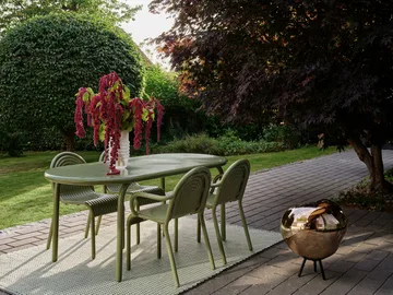 Groove Obround dining table - Moss, 86x186 cm - Tom Dixon