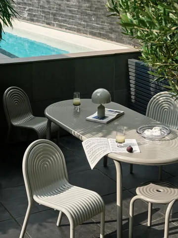 Groove Obround dining table - Putty, 86x186 cm - Tom Dixon