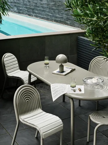 Groove stool 45 cm - Putty - Tom Dixon