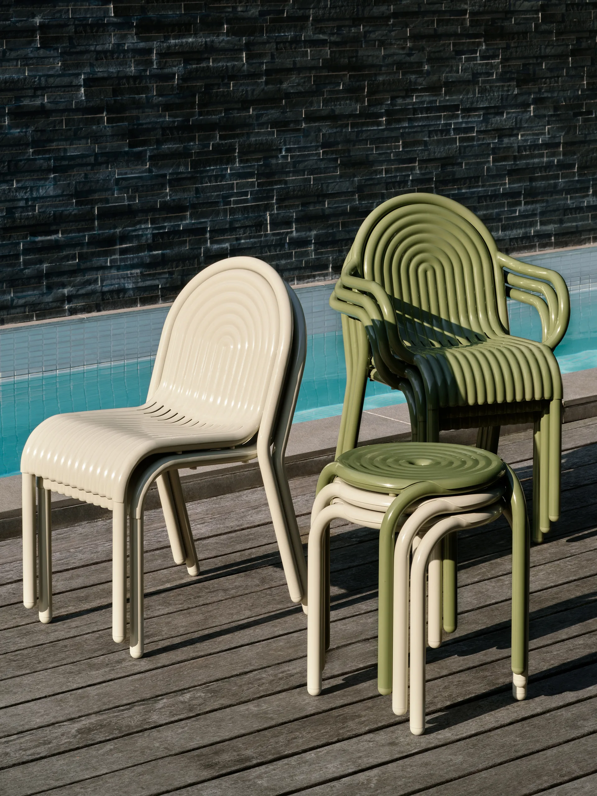 Groove stool 45 cm, Putty Tom Dixon