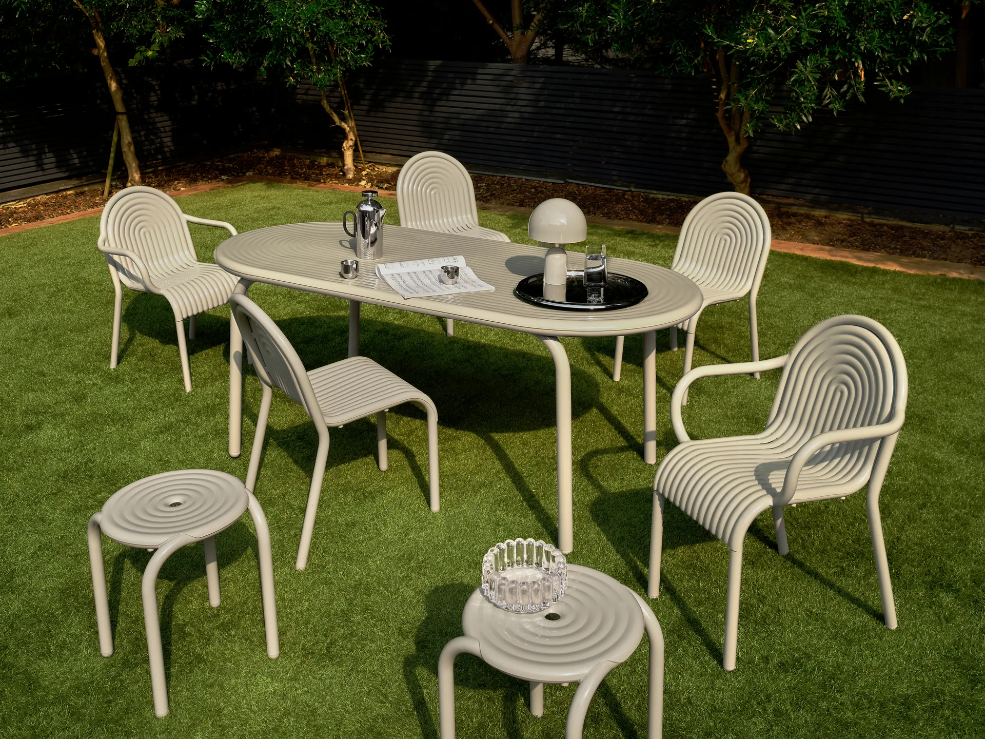 Groove stool 45 cm, Putty Tom Dixon