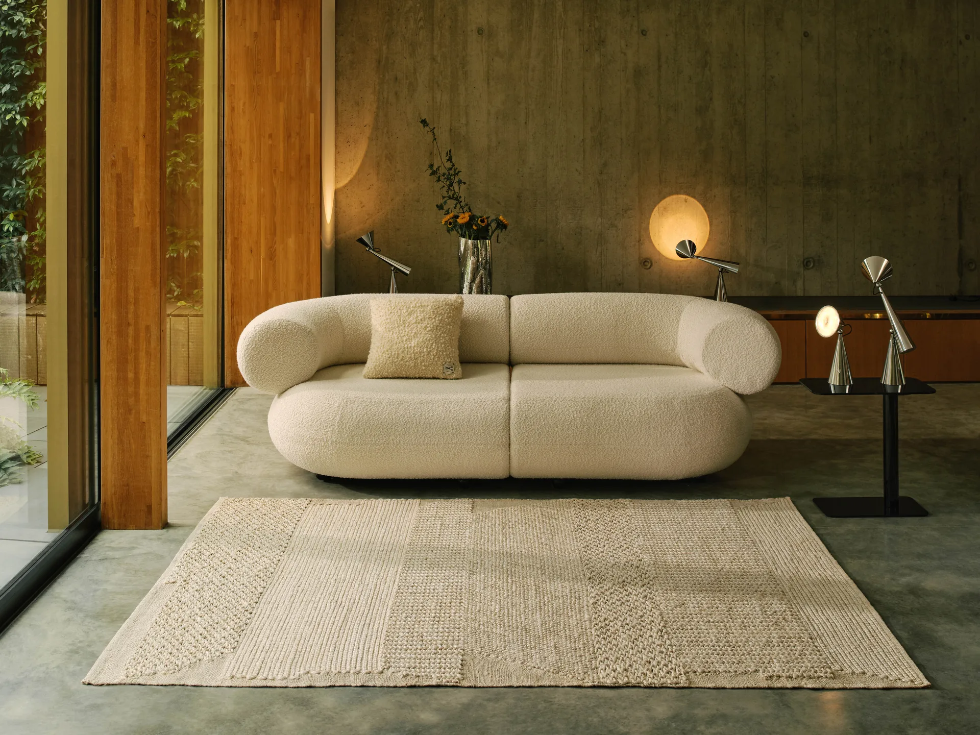 Knotty rug, White 170x240 cm Tom Dixon