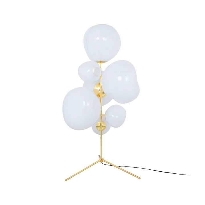 Melt Chandelier floor lamp LED 175 cm - Opal-gold - Tom Dixon