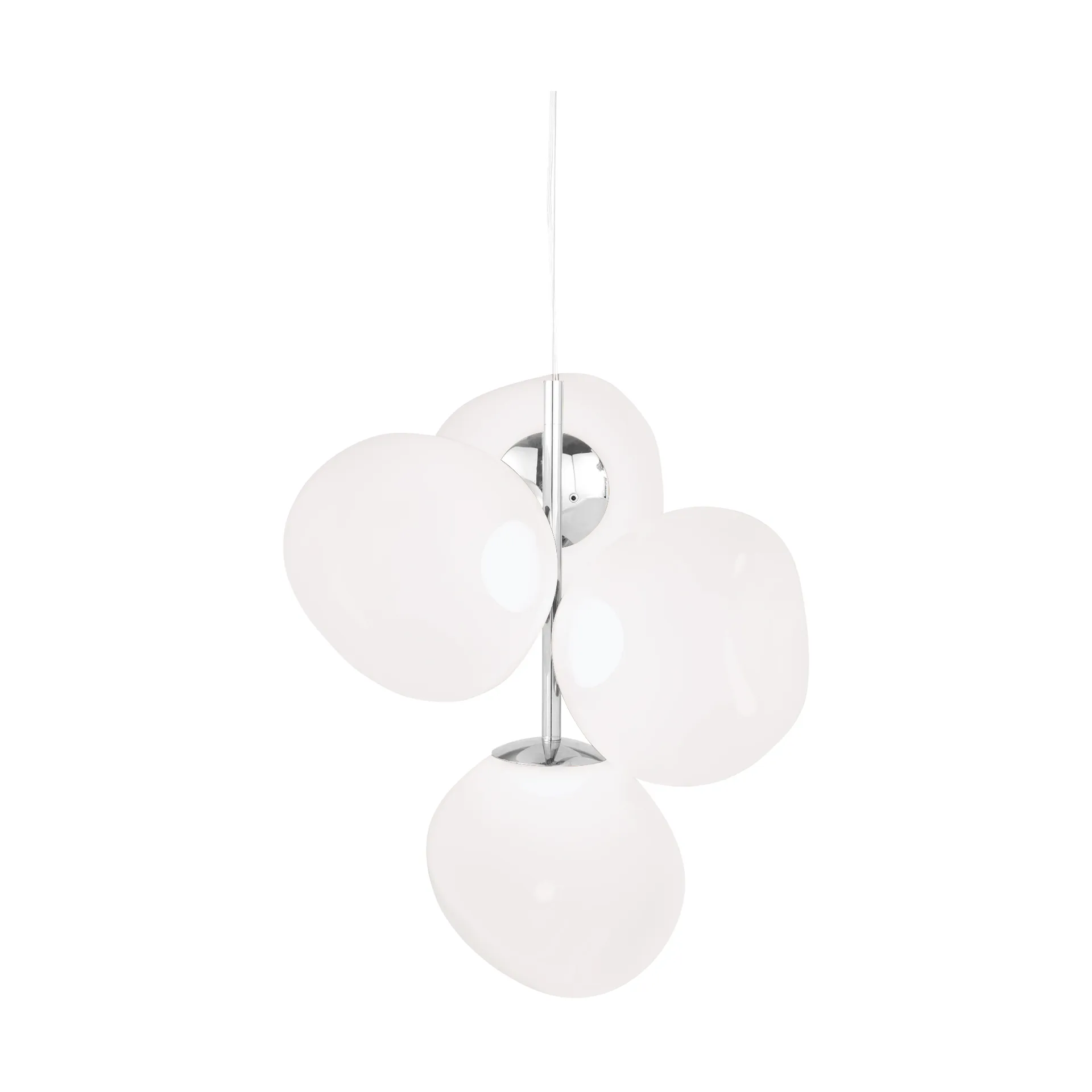 Melt Chandelier small LED 103 cm, Opal-silver Tom Dixon