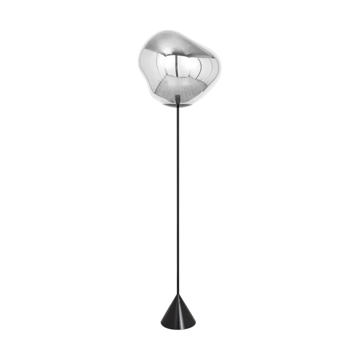 Melt Cone slim floor lamp LED 180 cm - Silver - Tom Dixon