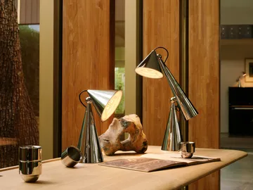 Pose Task LED table lamp - Silver - Tom Dixon