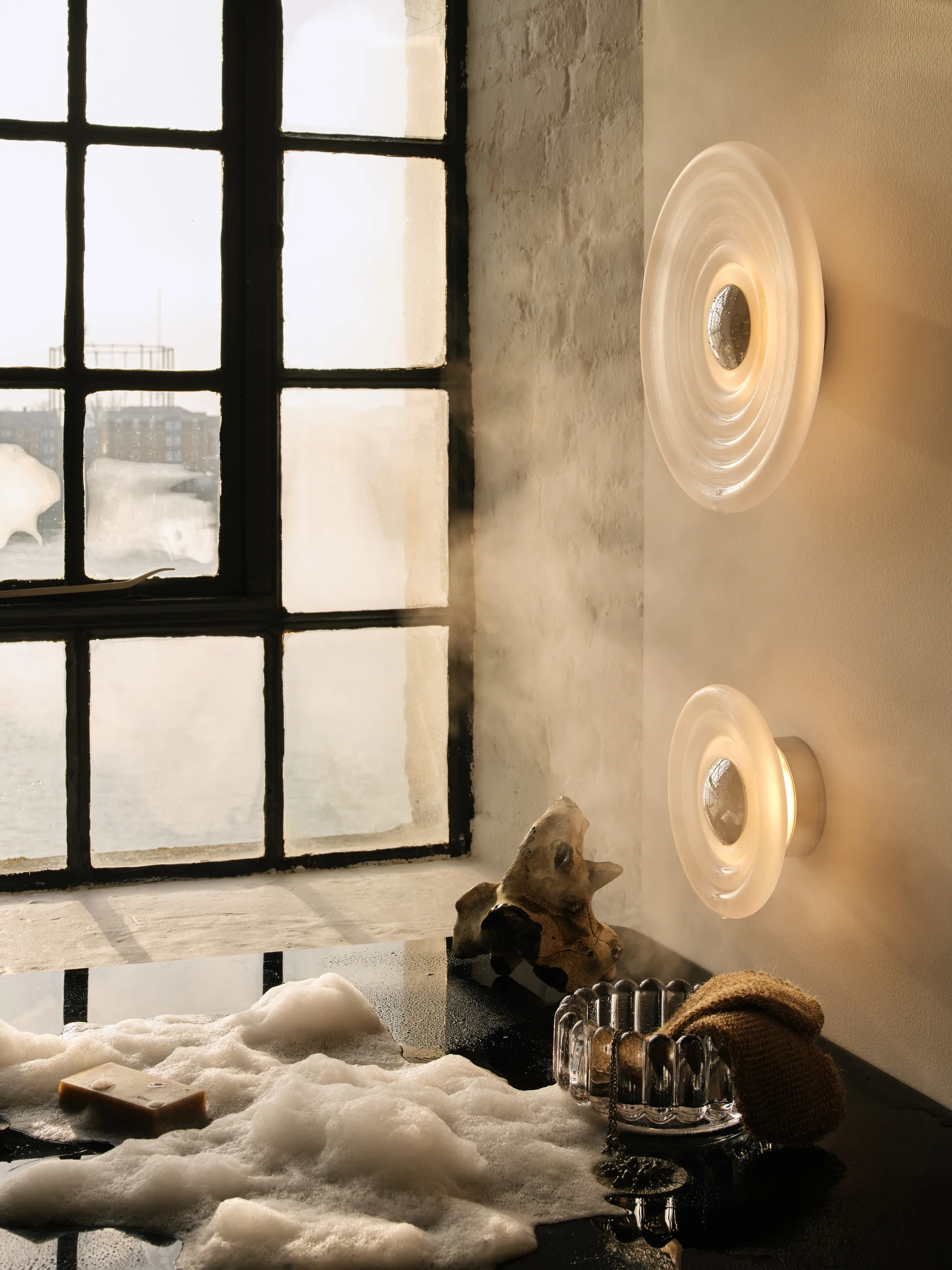Press Surface wall lamp large LED 35 cm, Frosted Tom Dixon