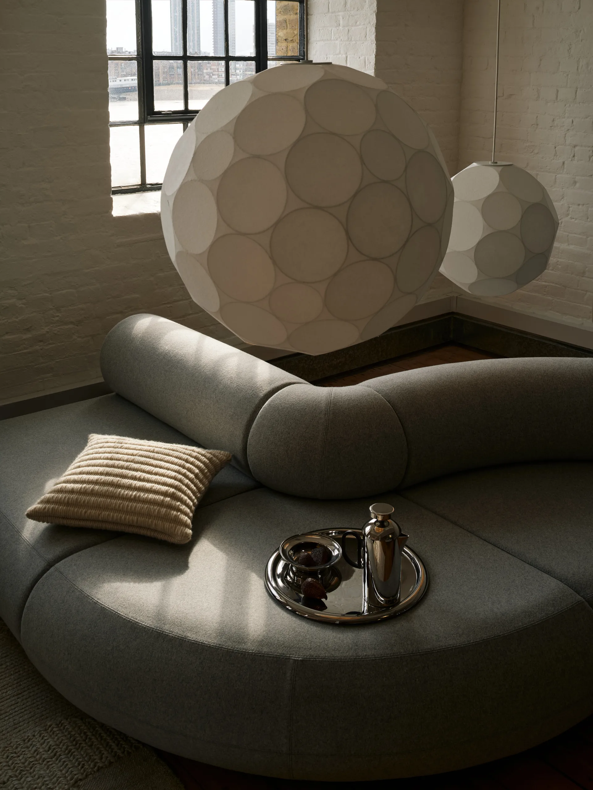 Ridge cushion 45x45 cm, Natural Tom Dixon