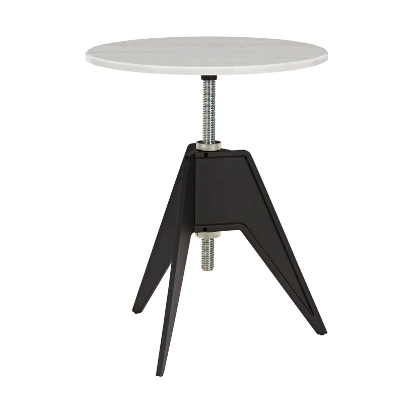 Screw café table Ø60 cm, White marble-cast iron Tom Dixon