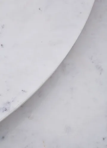 Screw café table Ø60 cm - White marble-cast iron - Tom Dixon