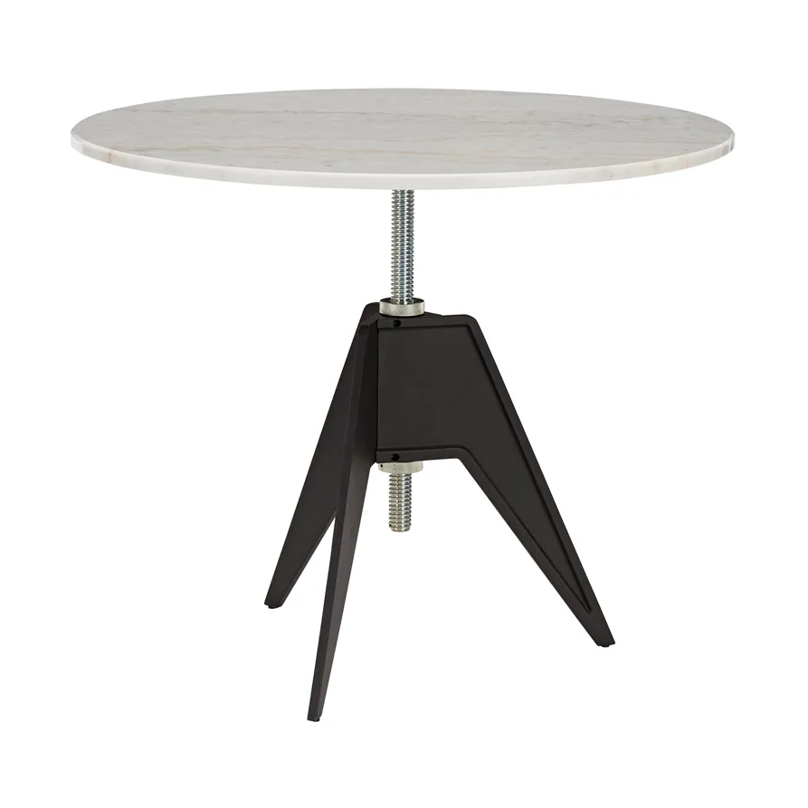 Screw café table Ø90 cm, White marble-cast iron Tom Dixon