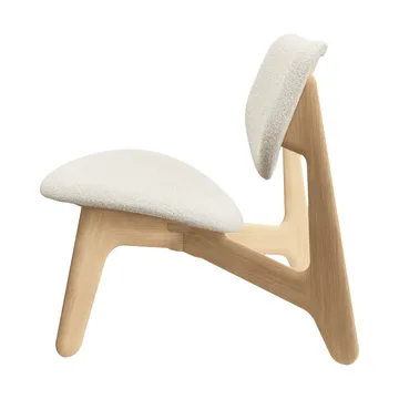 Slab lounge chair upholstered seat - Natural brushed oak-Elle 0200 CMHR Natural - Tom Dixon