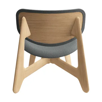 Slab lounge chair upholstered seat - Natural brushed oak-Hallingdal 0130 mid grey - Tom Dixon
