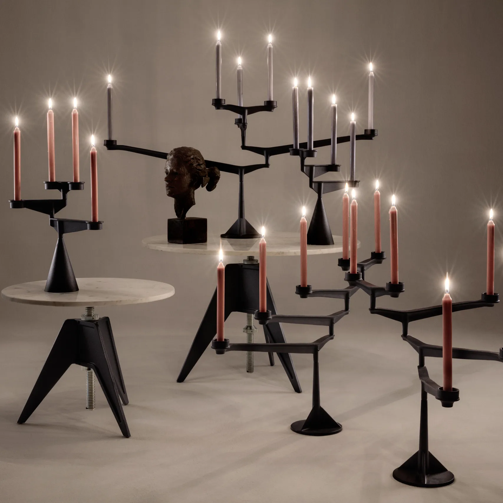 Spin candle holder mini, Black Tom Dixon