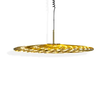 Spring pendant LED brass - Small - Tom Dixon