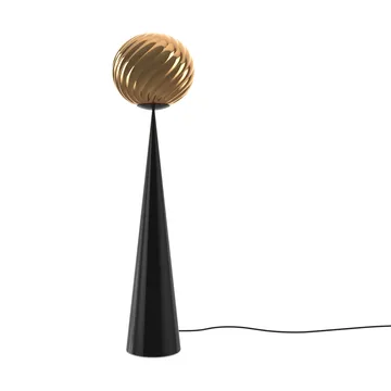 Whirl cone fat floor lamp - Gold-black - Tom Dixon