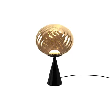 Whirl cone fat table lamp - Gold-black - Tom Dixon