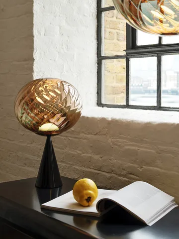 Whirl cone fat table lamp - Gold-black - Tom Dixon
