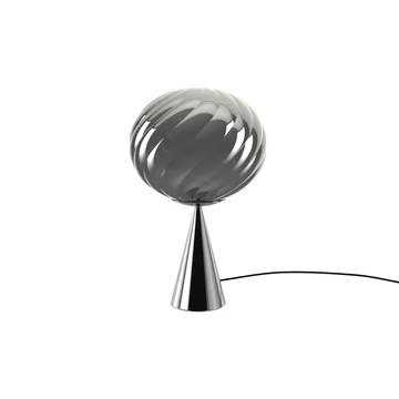 Whirl cone fat table lamp - Silver-black - Tom Dixon