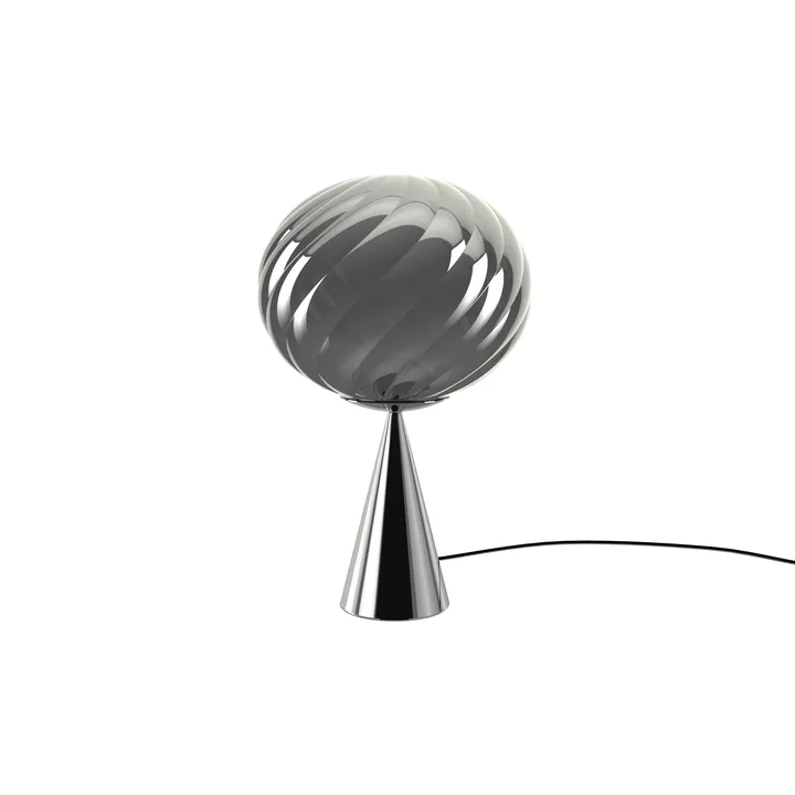 Whirl cone fat table lamp - Silver-black - Tom Dixon