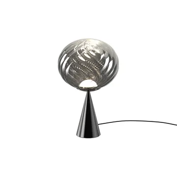 Whirl cone fat table lamp - Silver-black - Tom Dixon