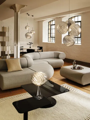Whirl cone fat table lamp - Silver - Tom Dixon