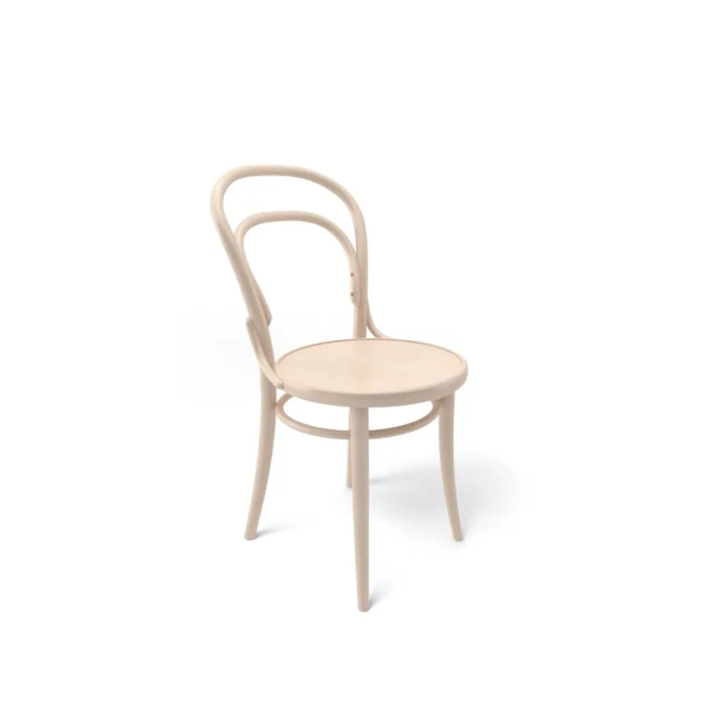 Ton no.14 chair, Beech clear lacquer-New veneer seat TON