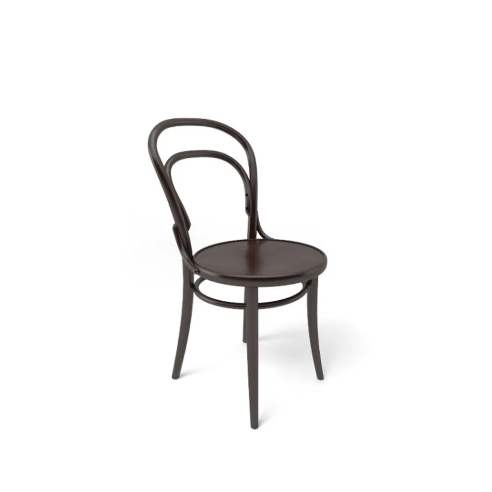 Ton no.14 chair, Coffee B4-New veneer seat TON