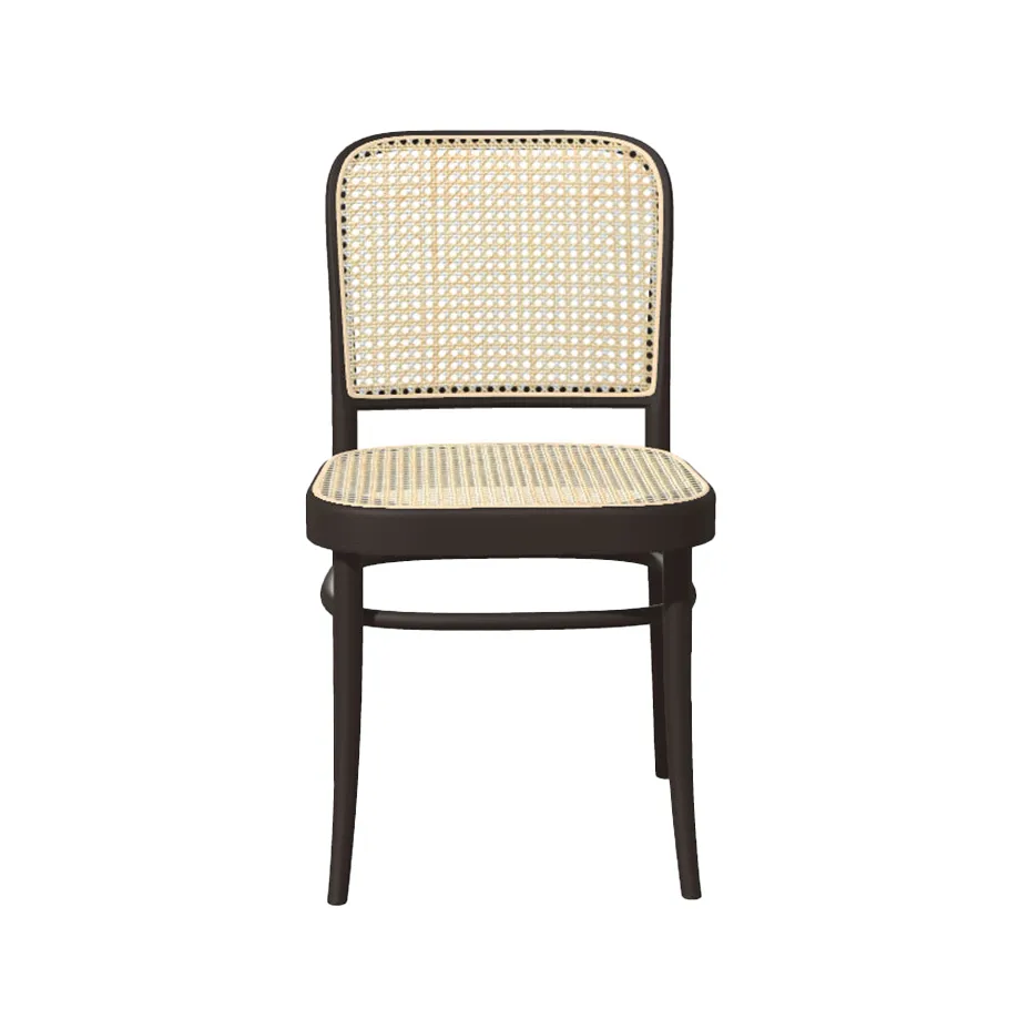 Ton no.811 chair rattan, Coffee B4-New rattan TON