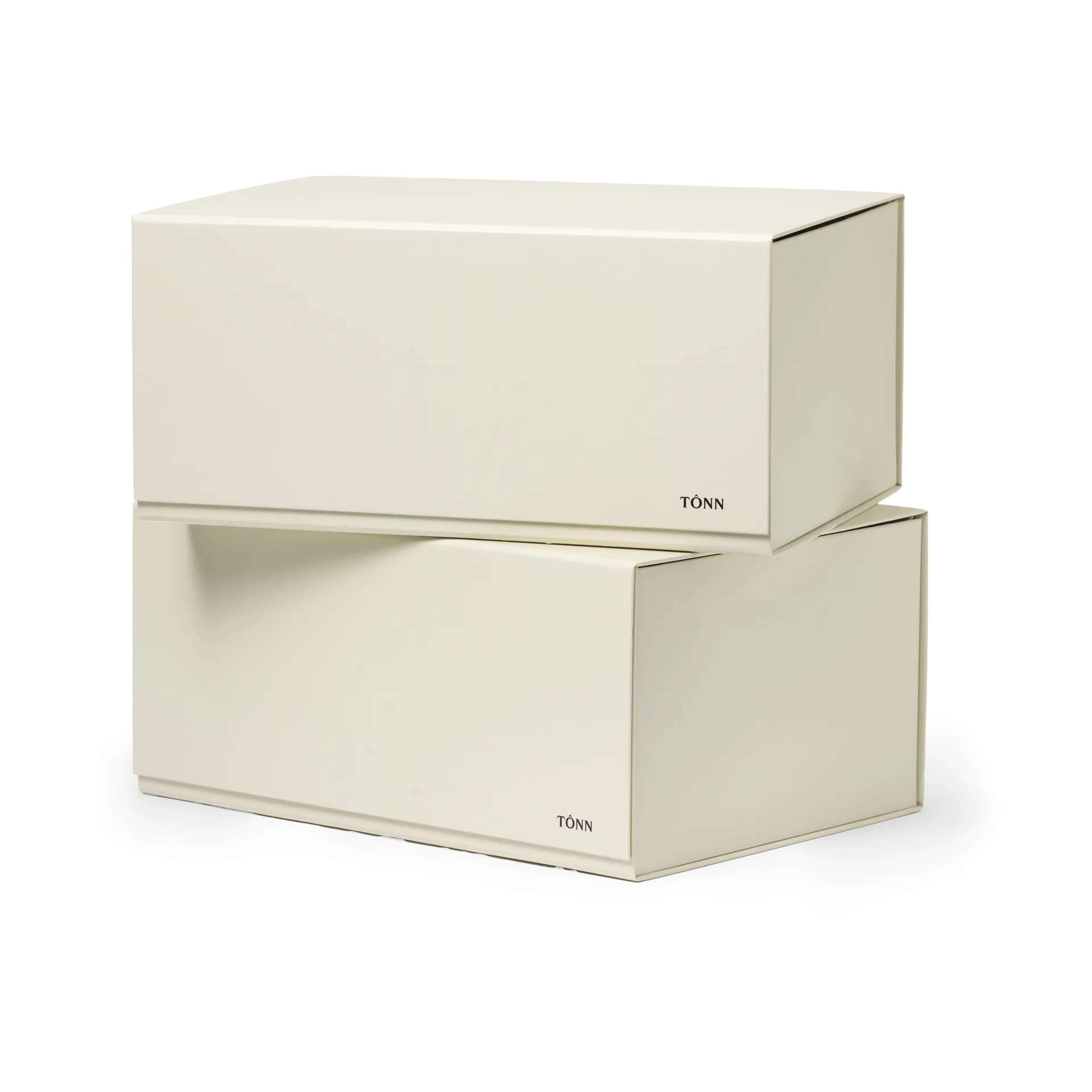Pac box storage box, Off-white, medium 30x13.5x22 cm, 2-pack TÔNN furniture