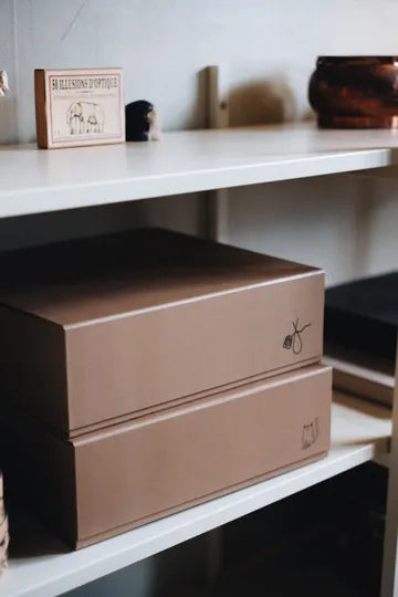 Pac box storage box - TÔNN x MAJASBOK Mocca, 32.5x10.5x30 cm, 2-pack - TÔNN furniture