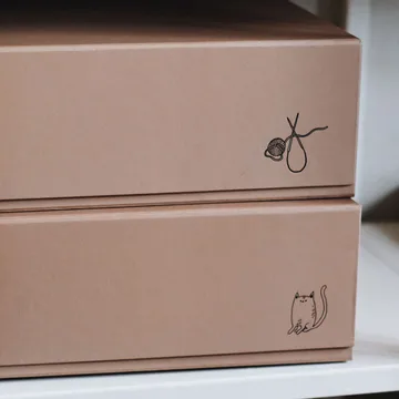 Pac box storage box - TÔNN x MAJASBOK Mocca, 32.5x10.5x30 cm, 2-pack - TÔNN furniture