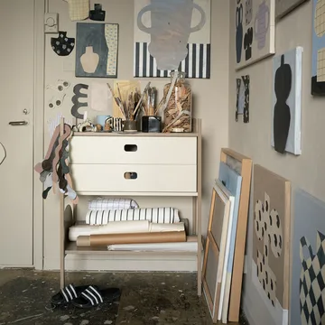 Portal bookcase small, Camel, 80 cm - TÔNN furniture