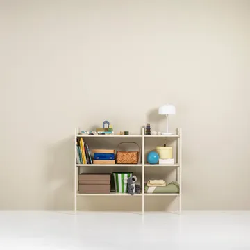 Portal bookcase small, Off white, 123 cm - TÔNN furniture