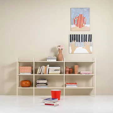 Portal bookcase small, Off white, 201 cm - TÔNN furniture