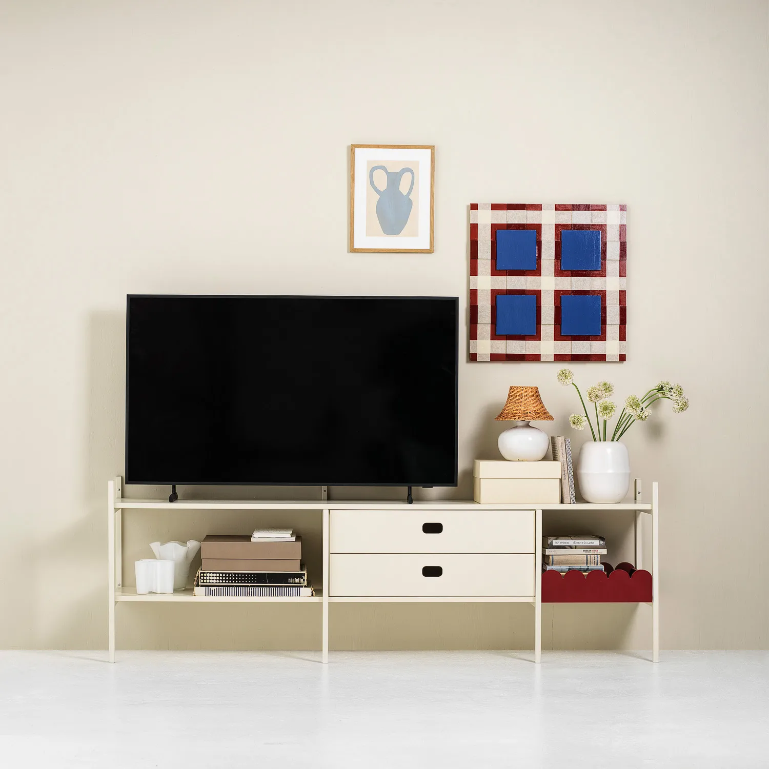 Portal TV stand 201 cm - Off-white,  TÔNN furniture