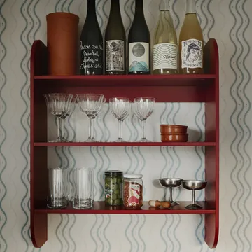 Strapats wall shelf 62x73,6 cm - Burgundy - TÔNN furniture