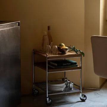 Alima NDS2 serving trolley - Lacquered oak-chrome - &Tradition
