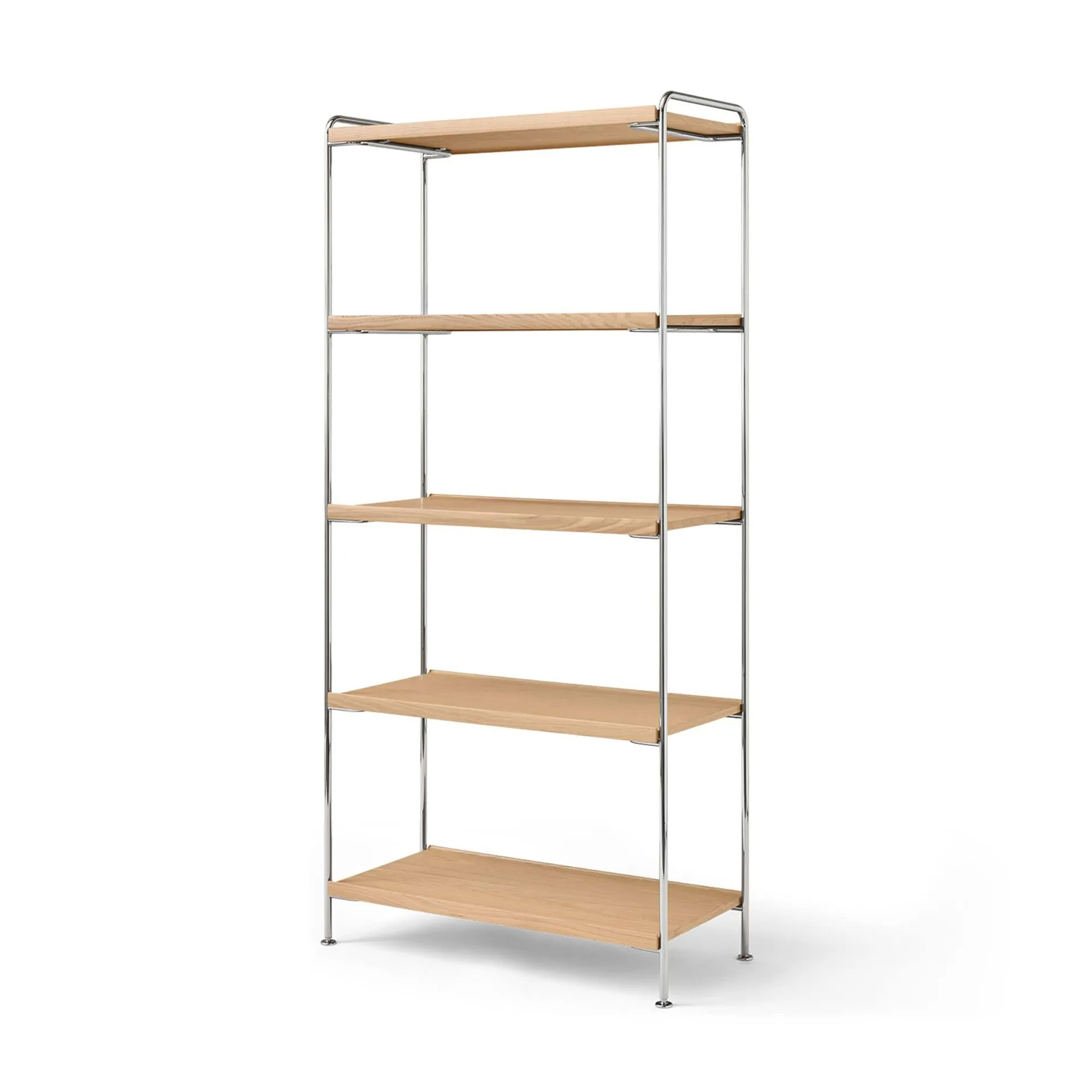 Alima NDS6 shelf, Lacquered oak-chrome &Tradition