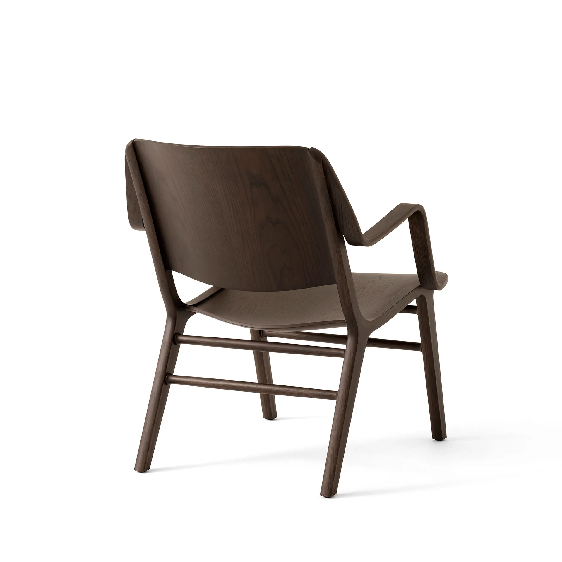 AX HM11 lounge chair with armrests, Dark stained oak &Tradition