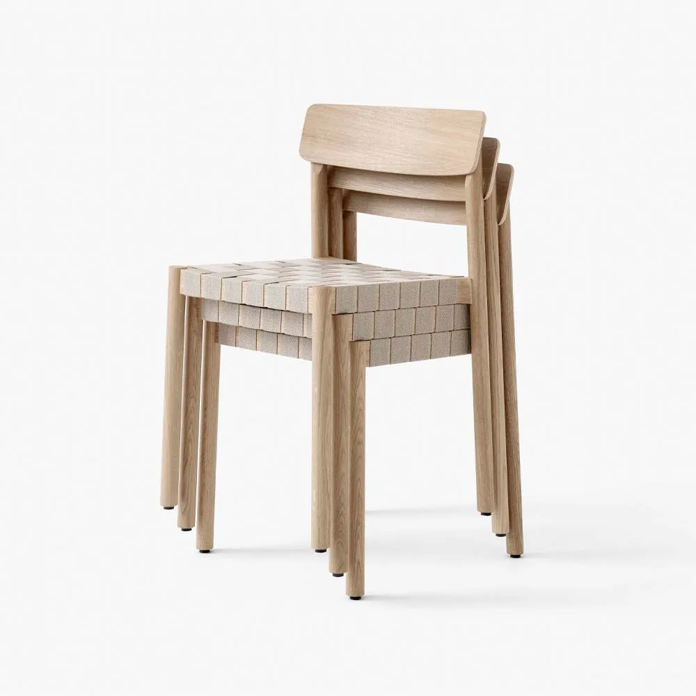 Betty TK1 Chair, Oak, natural braided linen band seat &Tradition