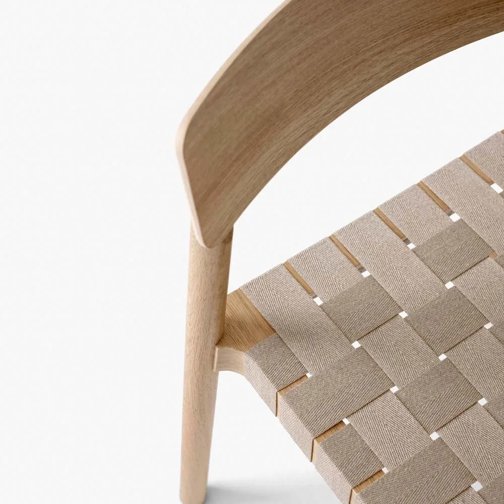 Betty TK1 Chair, Oak, natural braided linen band seat &Tradition