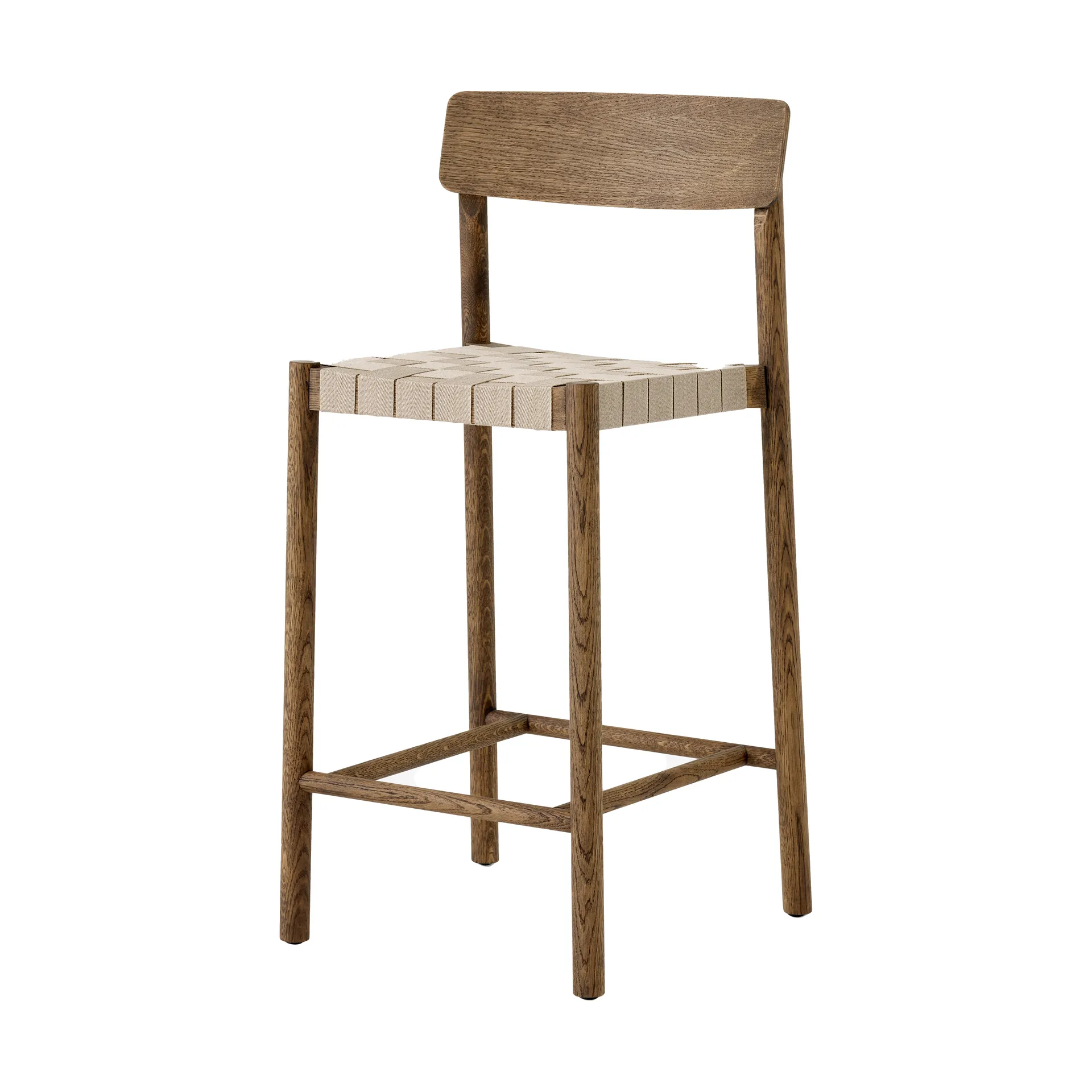 Betty TK12 Counter Chair 65 cm, Natural linen-smoked oiled oak &Tradition