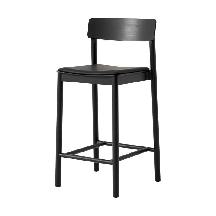 Betty TK14 Counter Chair 65 cm - Noble leather black-black laquered ash - &Tradition