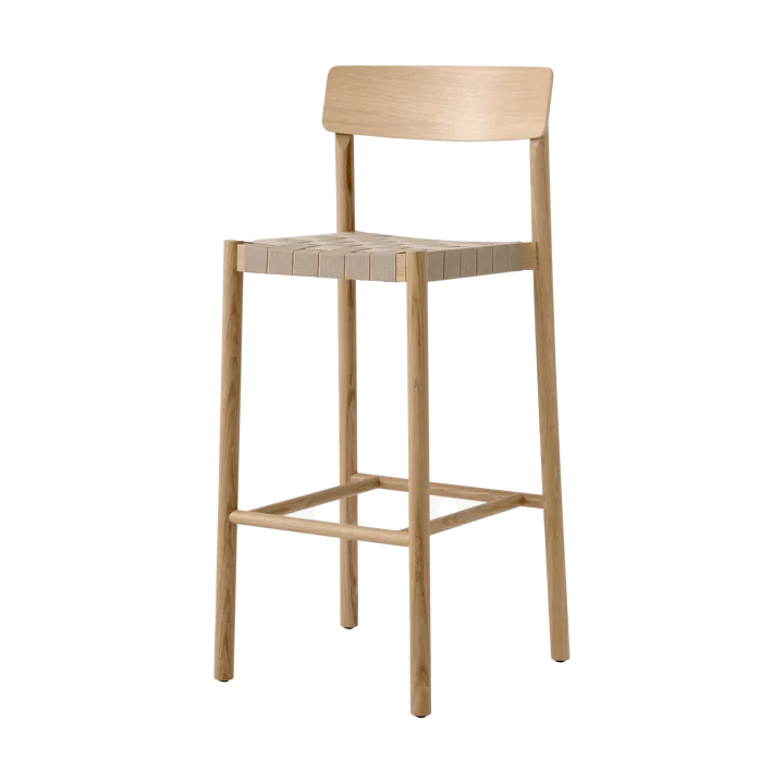 Betty TK15 Bar Chair 75 cm - Laquered solid oak-natural linen - &Tradition