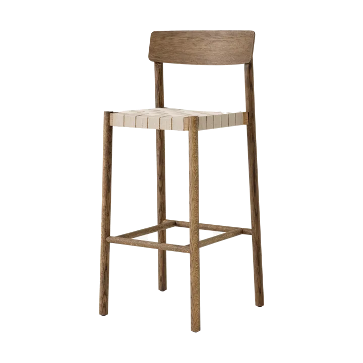 Betty TK15 Bar Chair 75 cm - Smoked oiled oak-natural linen - &Tradition