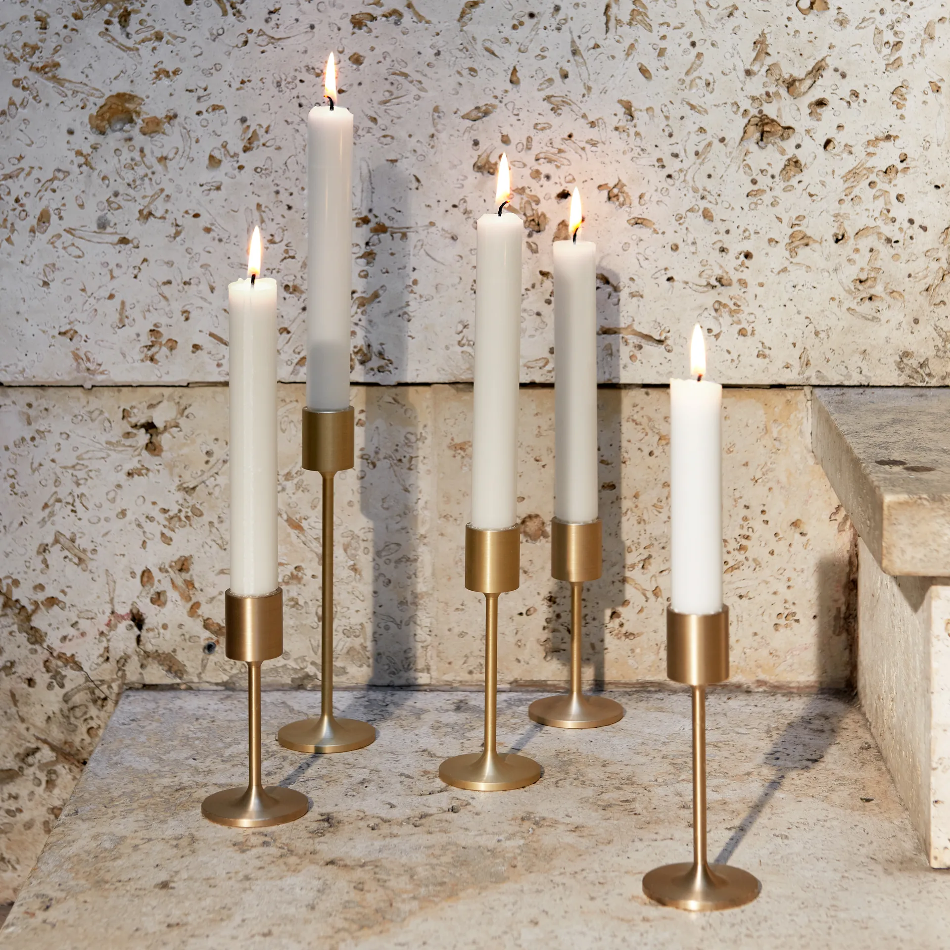 Collect SC59 candle sticks, brass &Tradition